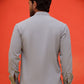 Solid Cotton Blend Short Kurta ( KO 5215 Grey )