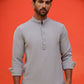 Solid Cotton Blend Short Kurta ( KO 5215 Grey )
