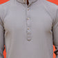 Solid Cotton Blend Short Kurta ( KO 5215 Grey )