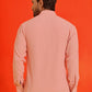 Solid Cotton Blend Short Kurta ( KO 5215 Peach )