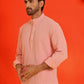 Solid Cotton Blend Short Kurta ( KO 5215 Peach )