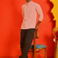 Solid Cotton Blend Short Kurta ( KO 5215 Peach )