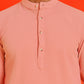 Solid Cotton Blend Short Kurta ( KO 5215 Peach )