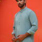 Solid Cotton Blend Short Kurta ( KO 5215 Sky )