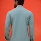 Solid Cotton Blend Short Kurta ( KO 5215 Sky )