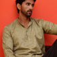 Woven Design Short Kurta for Men ( KO 5216 Pista )