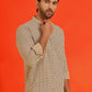 Checked Cotton short Kurtas ( KO 5217 Beige )
