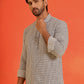 Checked Cotton short Kurtas ( KO 5217 Grey )