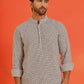 Checked Cotton short Kurtas ( KO 5217 Grey )