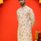 Printed Silk Blend Straight Kurtas ( KO 5218 Cream )