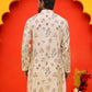 Printed Silk Blend Straight Kurtas ( KO 5218 Cream )