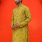 Printed Silk Blend Straight Kurtas ( KO 5218 Mustard )