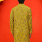 Printed Silk Blend Straight Kurtas ( KO 5218 Mustard )