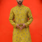 Printed Silk Blend Straight Kurtas ( KO 5218 Mustard )