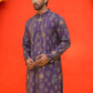 Printed Silk Blend Straight Kurtas ( KO 5218 Purple )