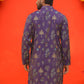 Printed Silk Blend Straight Kurtas ( KO 5218 Purple )
