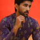 Printed Silk Blend Straight Kurtas ( KO 5218 Purple )
