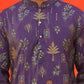 Printed Silk Blend Straight Kurtas ( KO 5218 Purple )
