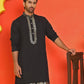 Embroidered Chikankari Kurtas For Men ( KO 5219 Black )