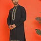Embroidered Chikankari Kurtas For Men ( KO 5219 Black )