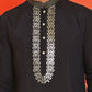 Embroidered Chikankari Kurtas For Men ( KO 5219 Black )