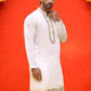 Embroidered Chikankari Kurtas For Men ( KO 5219 White )
