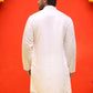 Embroidered Chikankari Kurtas For Men ( KO 5219 White )