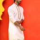 Embroidered Chikankari Kurtas For Men ( KO 5219 White )