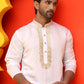 Embroidered Chikankari Kurtas For Men ( KO 5219 White )