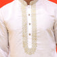 Embroidered Chikankari Kurtas For Men ( KO 5219 White )