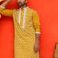 Embroidered Kurtas For Men ( KO 5220 Mustard )
