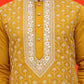 Embroidered Kurtas For Men ( KO 5220 Mustard )