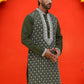 Embroidered Kurtas For Men ( KO 5220 Olive )