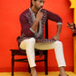 Embroidered Kurtas For Men ( KO 5220 Purple )
