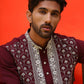 Embroidered Kurtas For Men ( KO 5220 Purple )
