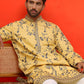 Chikankari Embroidered Kurtas For Men ( KO 5221 Yellow )