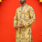 Chikankari Embroidered Kurtas For Men ( KO 5221 Yellow )