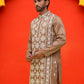 Embroidered Kurtas For Men ( KO 5223 Brown )