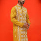 Embroidered Kurtas For Men ( KO 5223 Mustard )