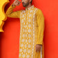 Embroidered Kurtas For Men ( KO 5223 Mustard )