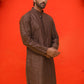 Embroidered straight Kurtas For Men ( KO 5225 Coffee )