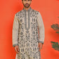 Embroidered & Sequins Kurtas For Men ( KO 5226 Beige )