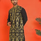 Embroidered & Sequins Kurtas For Men ( KO 5226 Black )