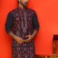 Embroidered & Sequins Kurtas For Men ( KO 5226 Navy )