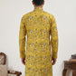 Silk Blend Floral Embroidered Kurta
