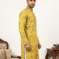 Silk Blend Floral Embroidered Kurta