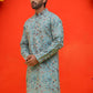 Embroidered Kurtas For Men ( KO 5227 Sky )