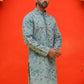 Embroidered Kurtas For Men ( KO 5227 Sky )