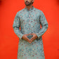 Embroidered Kurtas For Men ( KO 5227 Sky )