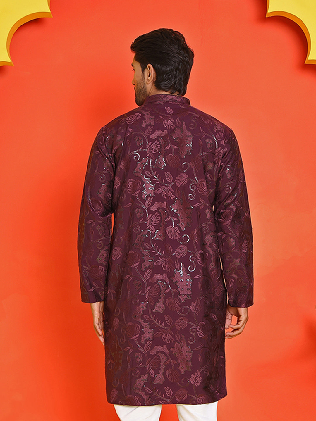 Embroidered Kurtas For Men ( KO 5228 Purple )